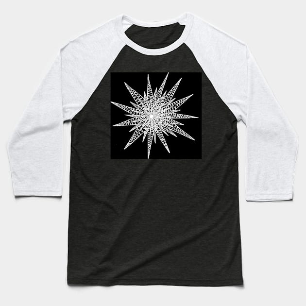 Zig Zag Star Negative Baseball T-Shirt by marilynllowe